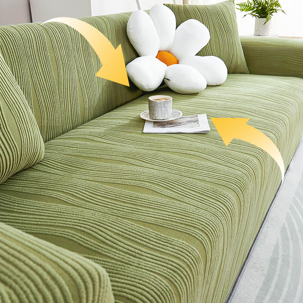 Housse de canapé anti-rayures à couverture complète extensible en jacquard