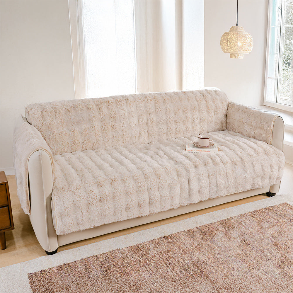 Water-resistant Fluffy Soft Furniture Protector Couch Cover-EverDry