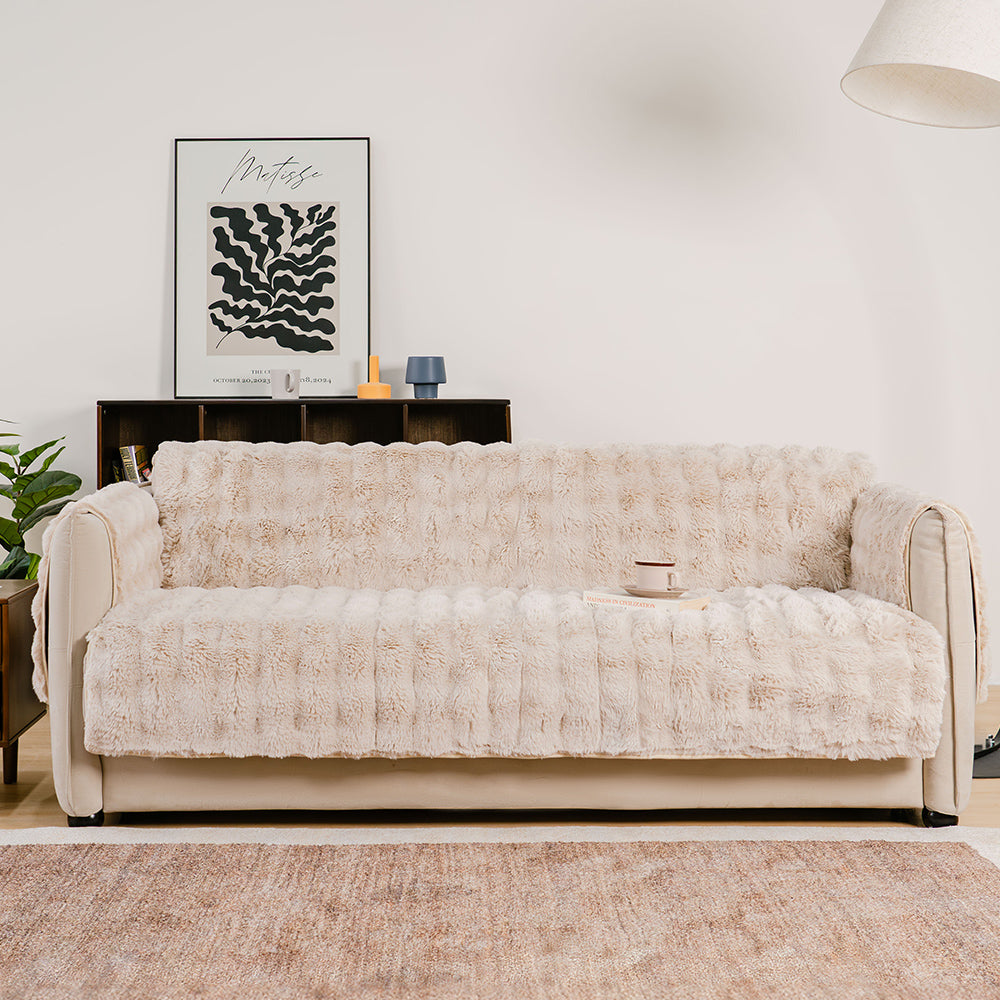 Water-resistant Fluffy Soft Furniture Protector Couch Cover-EverDry