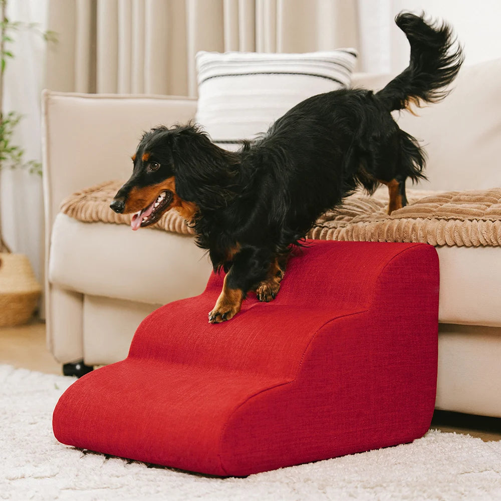 Faux Linen Anti-Scratch Joint Protection Dog Stairs