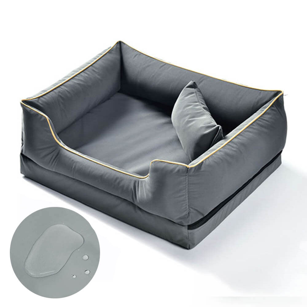 Nordic Style Waterproof Anti-Scratch Washable Dog Sofa Bed with Pillow