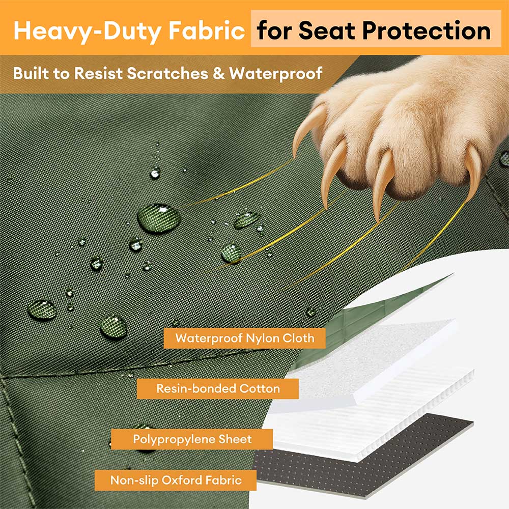 Extension de siège arrière pour chien extra-large à couverture complète pour chambre à coucher mobile - Idéal pour les voyages et le camping