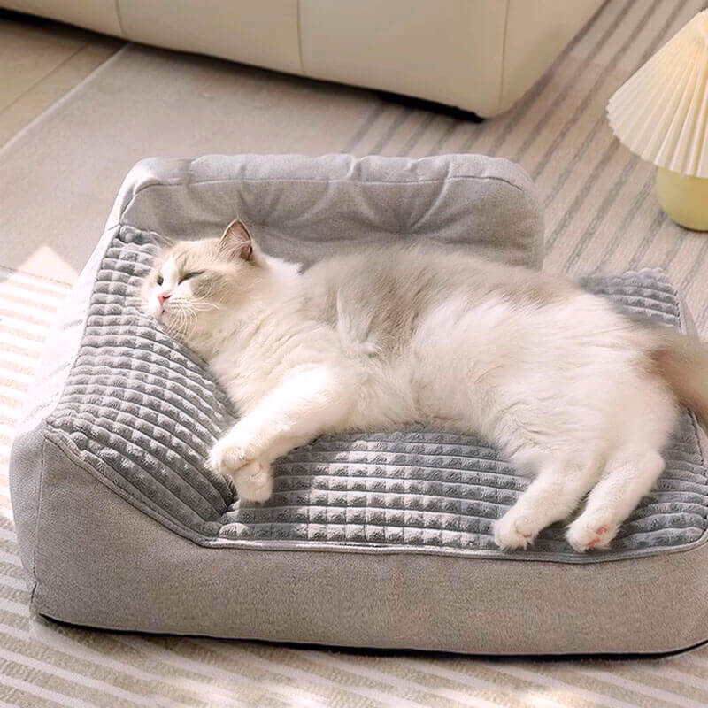 Verdicktes, großes, waschbares Katzen- und Hundekissenbett für alle Jahreszeiten
