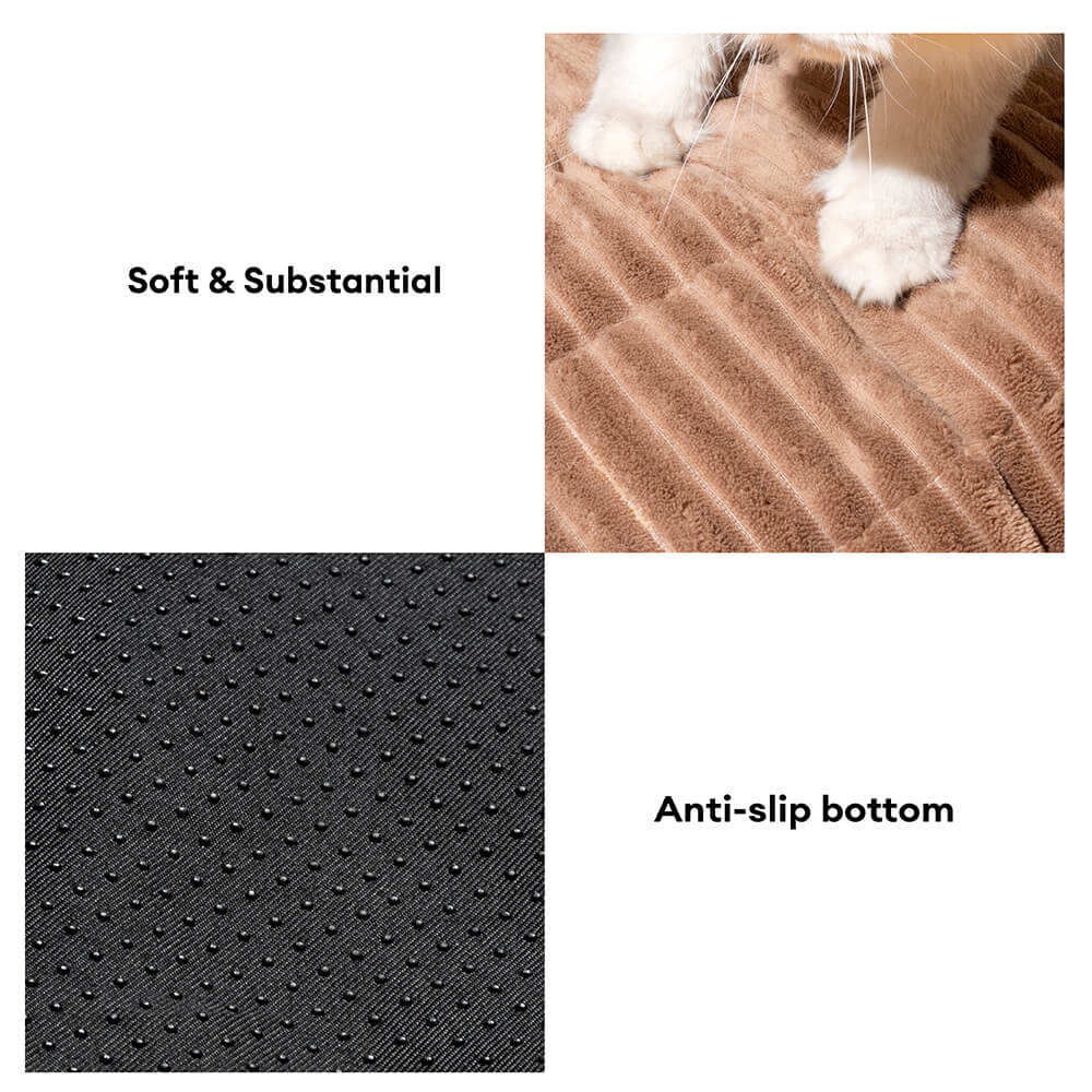 Haga una cubierta del sofá de galletas Waffle: acogedora franela suave y alfombra de mascotas transpirable, ¡disfrute de una sabrosa comodidad!
