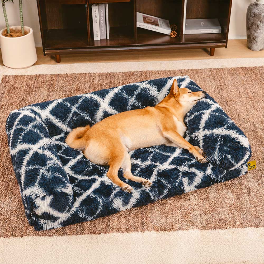 Cama clásica de sofá para perros a cuadros a cuadros - Comodidad acogedora