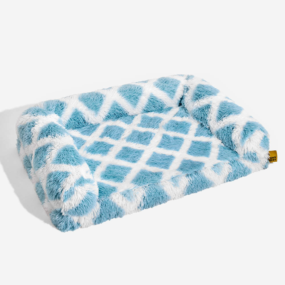 Cama clásica de sofá para perros a cuadros a cuadros - Comodidad acogedora