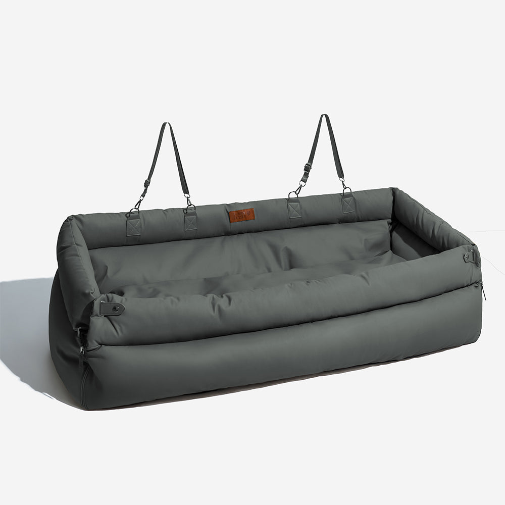 Bedera de asiento de asiento para perros de cuero para perros de gran faux de lujo - Voyager urbano
