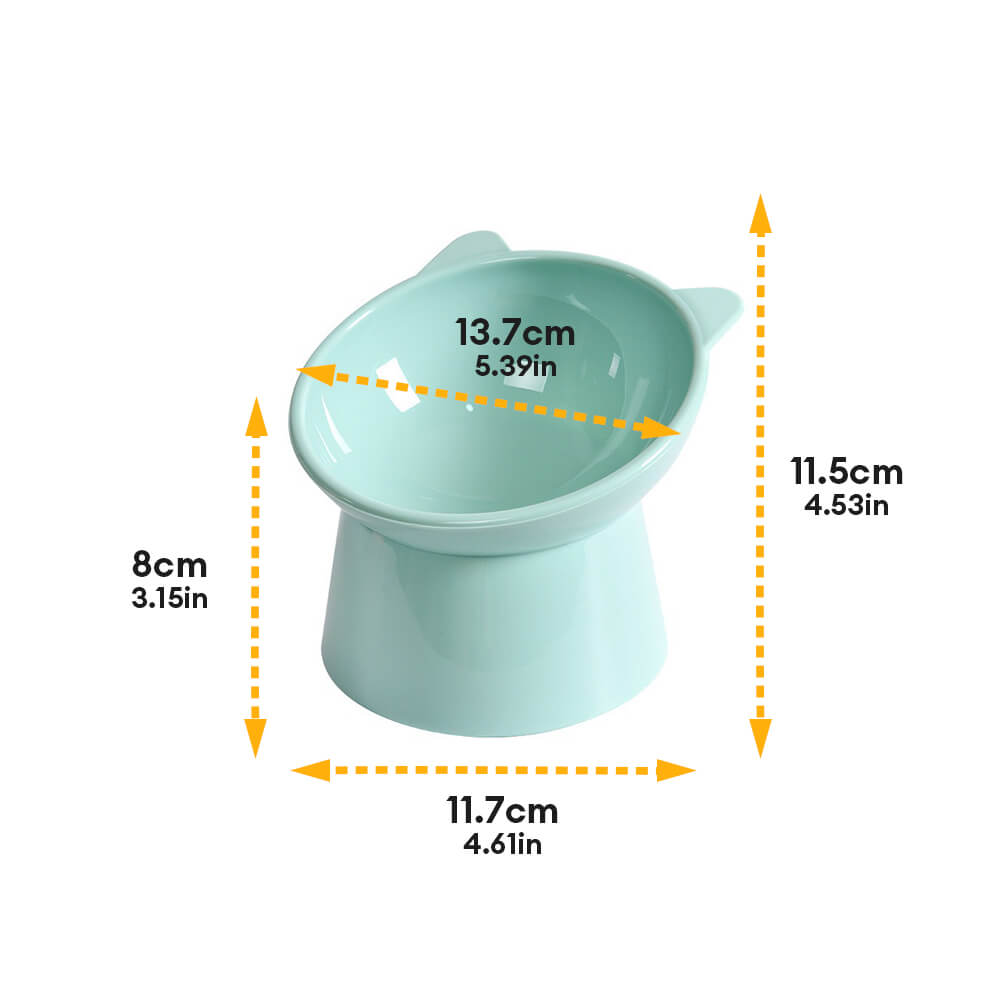 Nordic Style Elevated Anti-Choke Anti-Spill Slanted Feeding Cat & Dog Bowl