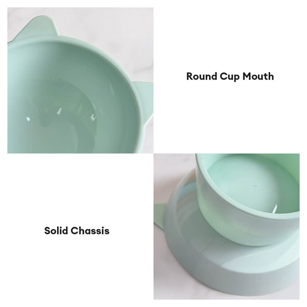 Nordic Style Elevated Anti-Choke Anti-Spill Slanted Feeding Cat & Dog Bowl