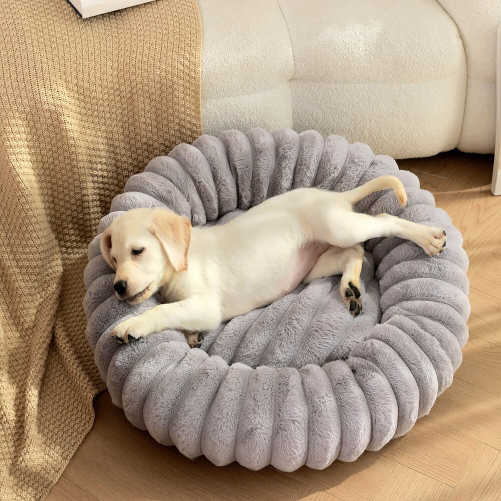 Cama de soporte de donas redondo ultra suave y gato
