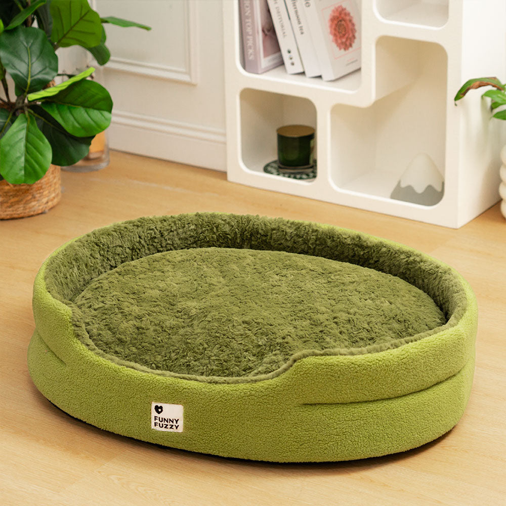 Fluffy Fleece Moss 2 en 1 Camino de perros de comodidad multifunción