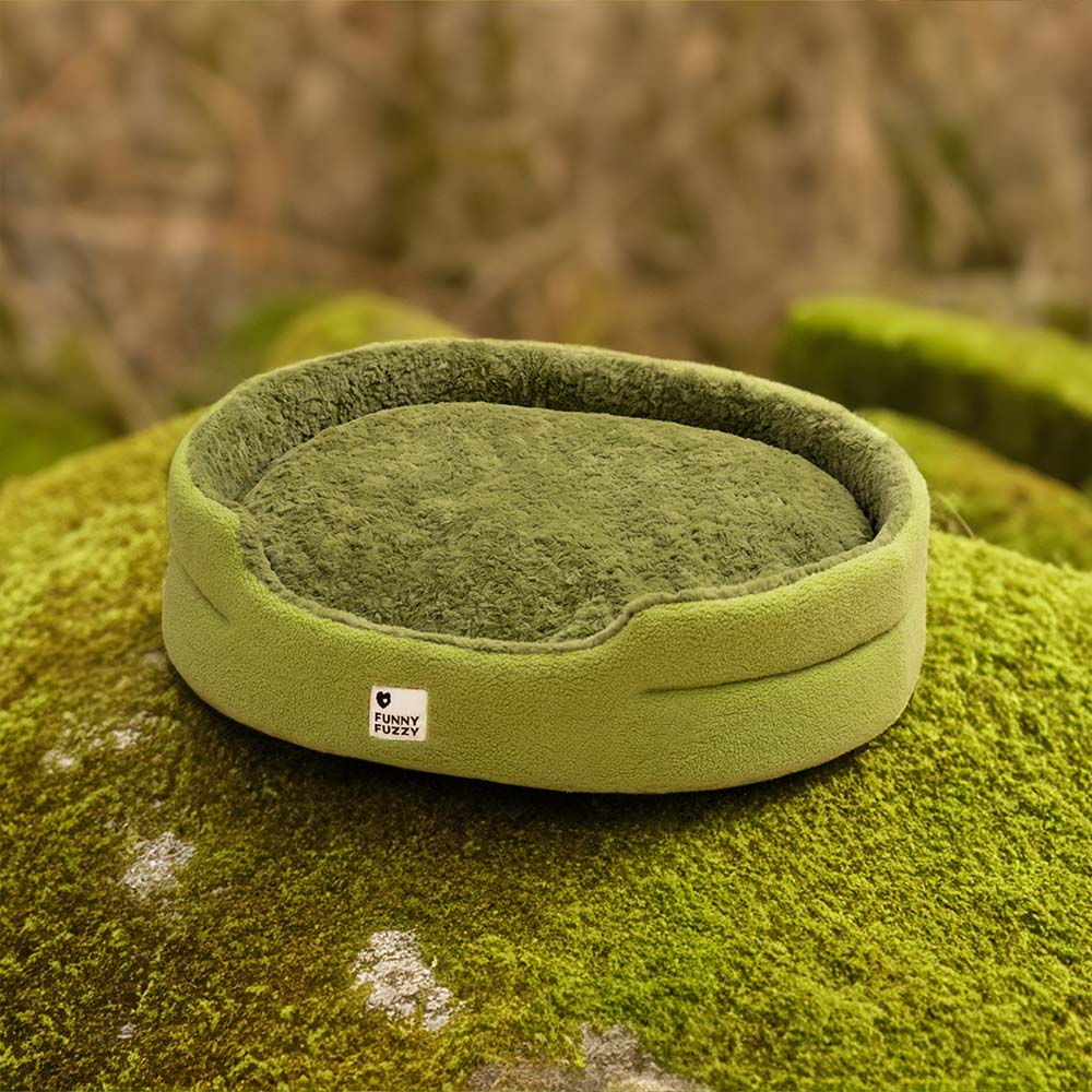 Fluffy Fleece Moss 2 en 1 Camino de perros de comodidad multifunción