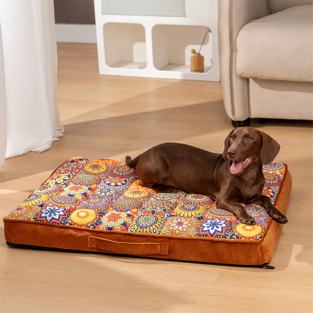 Moroccan Soporte completo Camilla de perros engrosado de almohada ortopédica