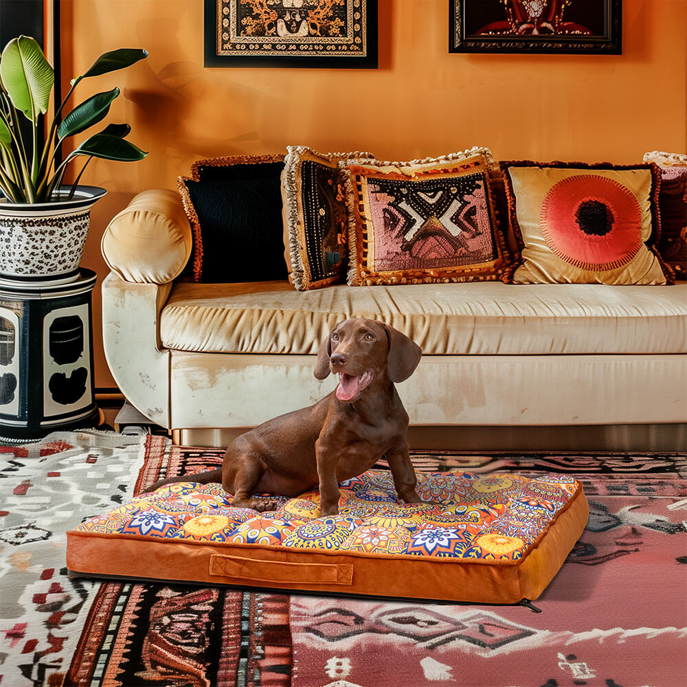 Moroccan Soporte completo Camilla de perros engrosado de almohada ortopédica