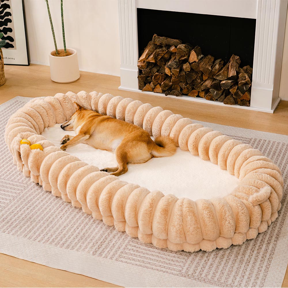 Lenfuga esponjosa grande ortopédico humano-perro Bolster cama de refrescos