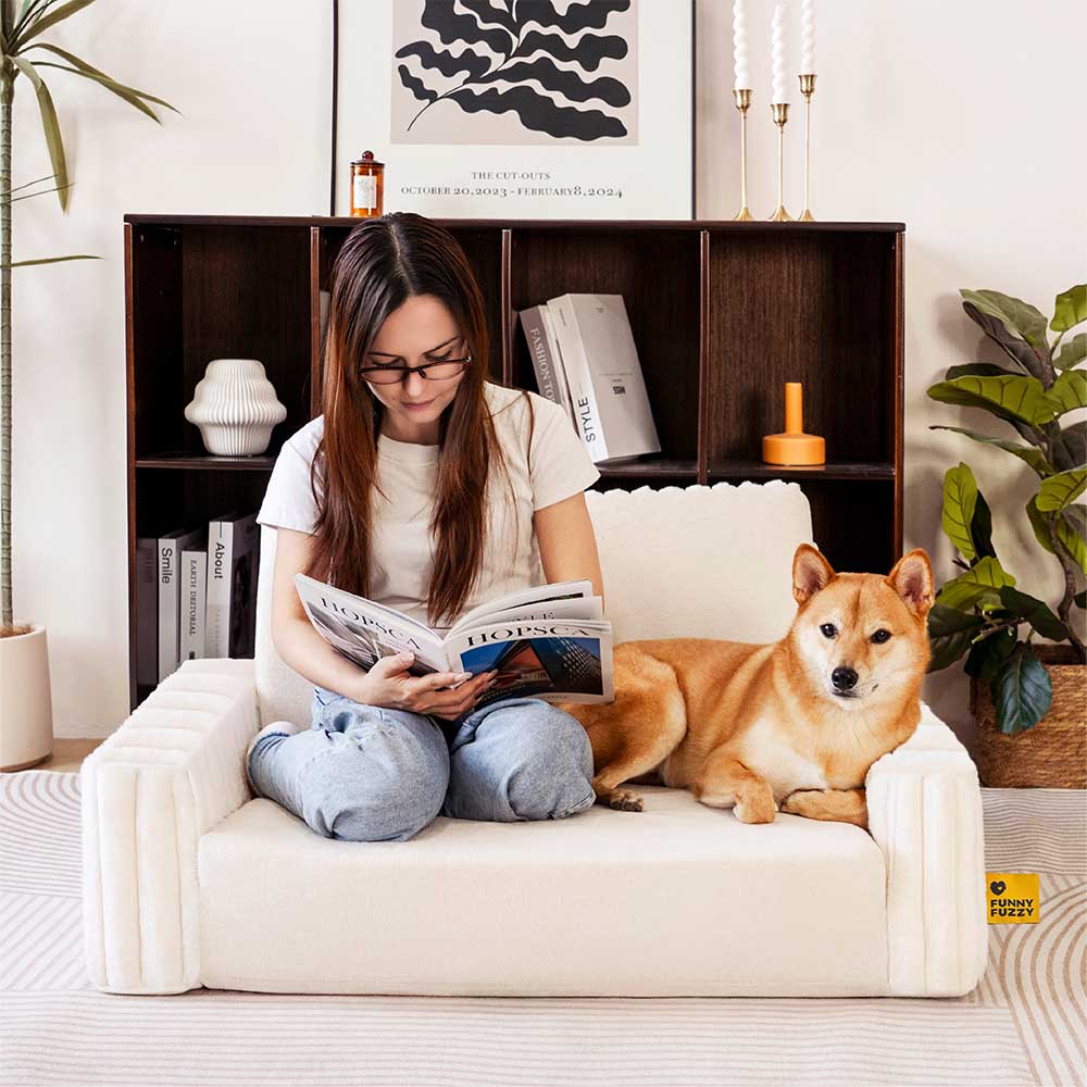 Lenfuga esponjosa grande ortopédico humano-perro Bolster cama de refrescos