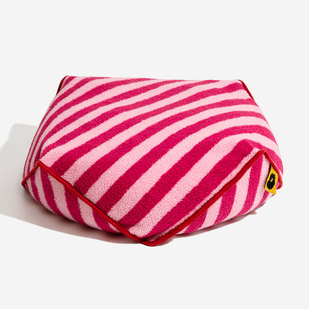 Cama de frijol calmante de patrón rayado de moda