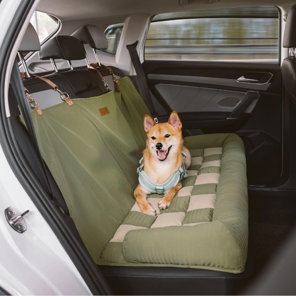 Traversin de voyage siège arrière de sécurité pour grand chien, siège de voiture, salon en échiquier