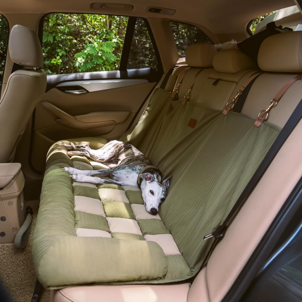 Traversin de voyage siège arrière de sécurité pour grand chien, siège de voiture, salon en échiquier