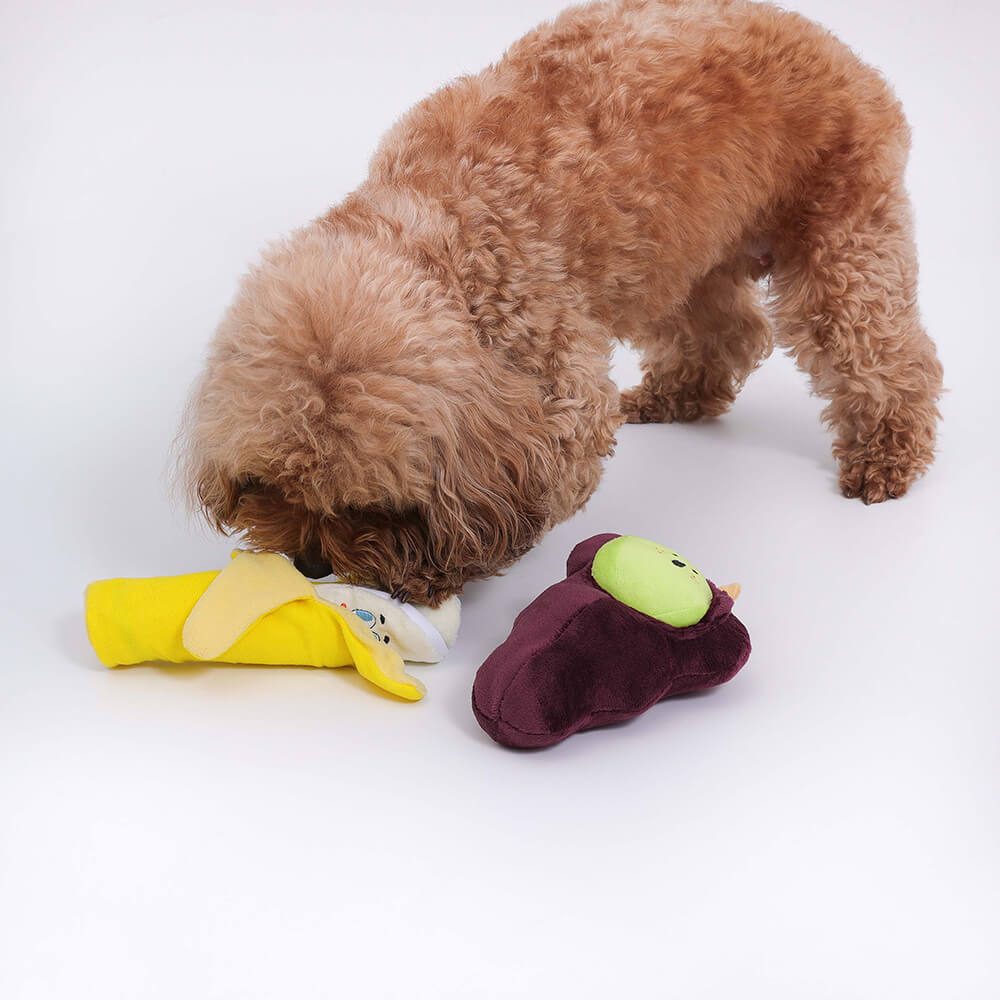 Juguete para perros chirriante - fruta