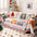 Cubierta de sofá decorativa de punto de punto de Jacquard suave con temas de Navidad