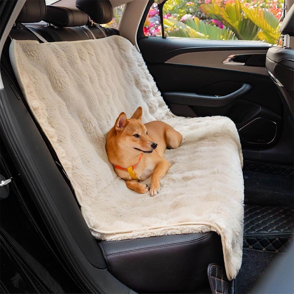 Fluffy acogedora manta calmante de mascota asiento para el asiento del asiento cubierta: surestep