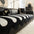 Classic Black Irregular-Shaped Chenille Anti-Scratch Non-Slip Couch Cover