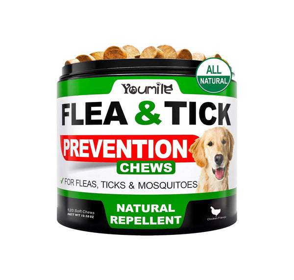 Dog Flea and Tick Treatment Chewable Supplement - Chicken Flavor