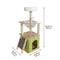 Classic Multifunctional Wooden Large Cat Tree with Cat House