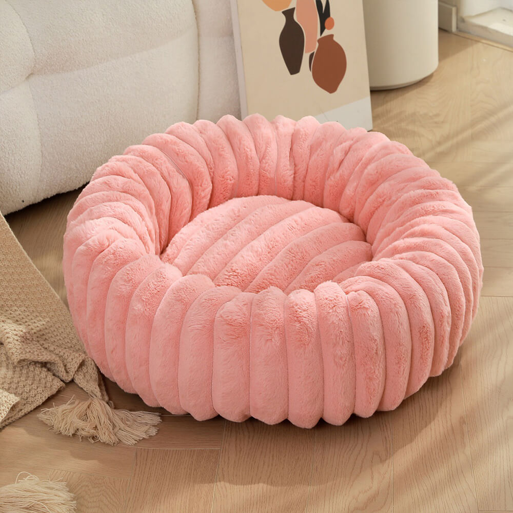 Cama de soporte de donas redondo ultra suave y gato