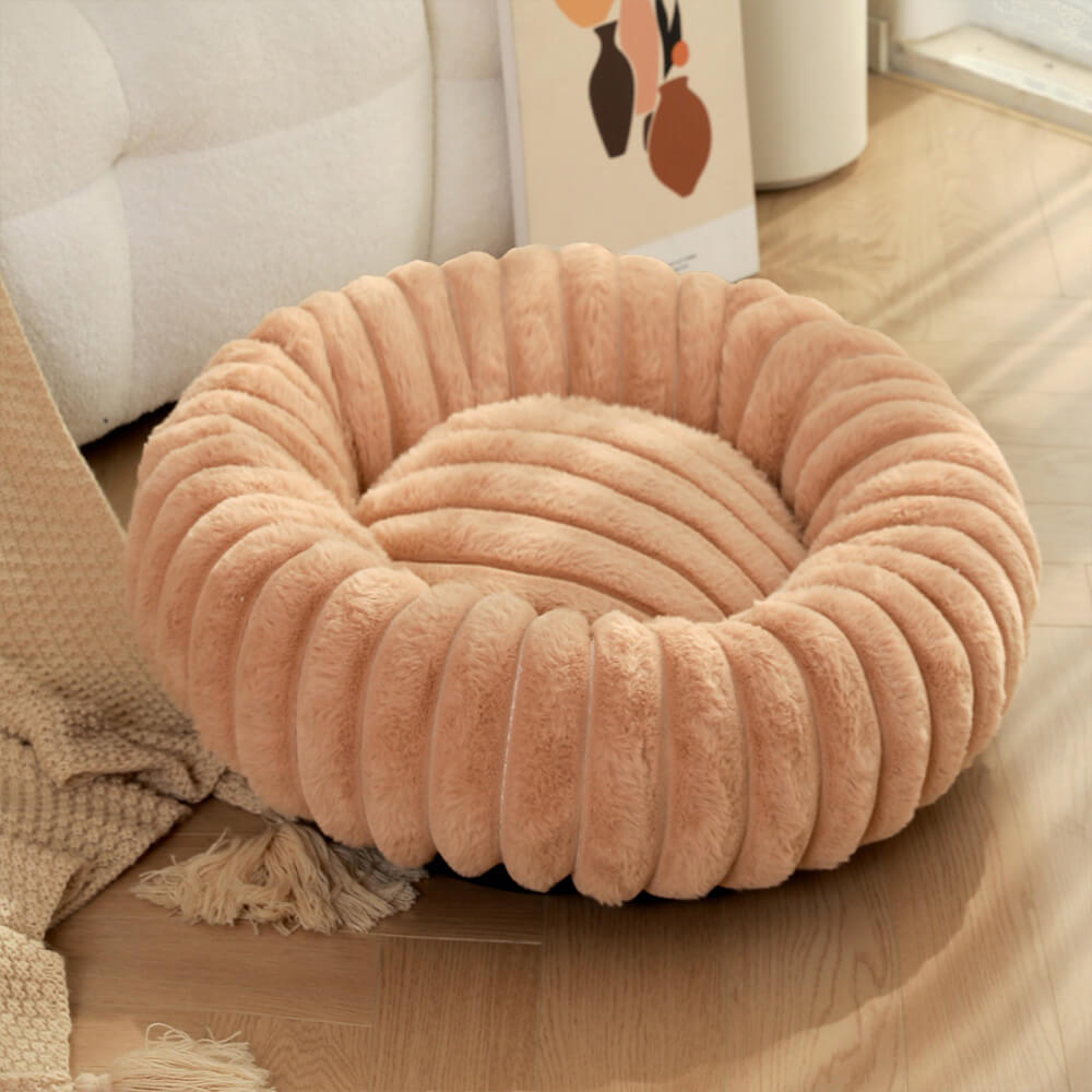 Cama de soporte de donas redondo ultra suave y gato