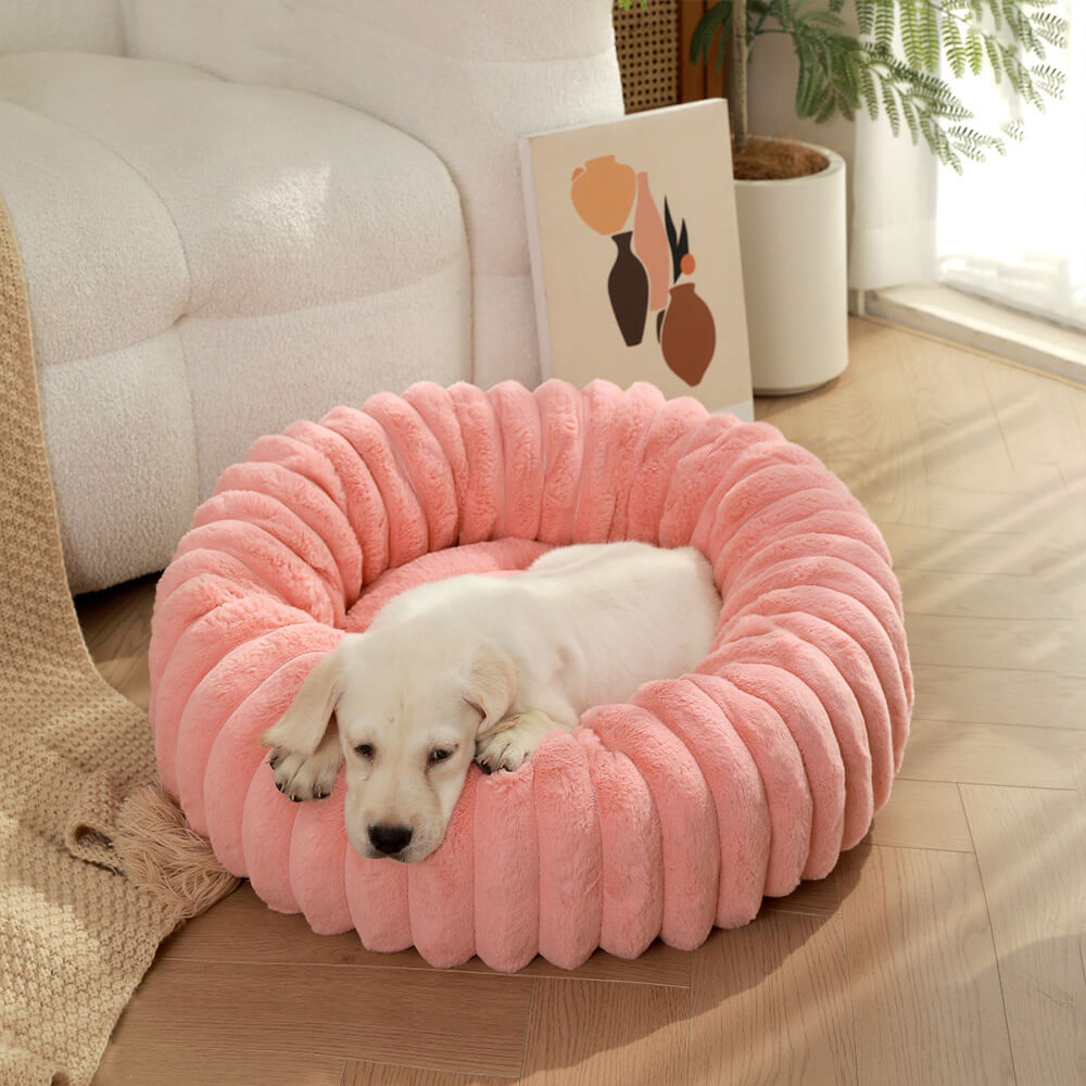 Cama de soporte de donas redondo ultra suave y gato