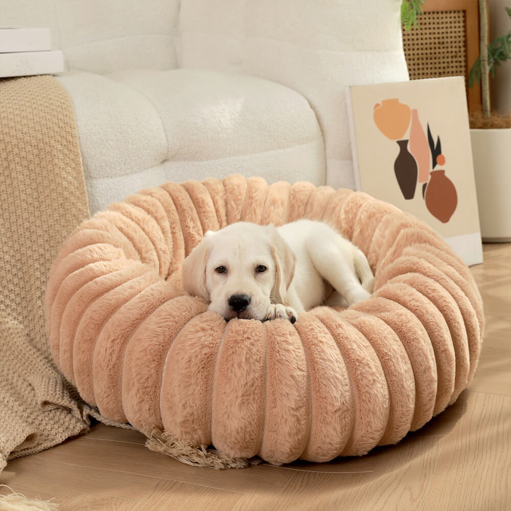 Cama de soporte de donas redondo ultra suave y gato