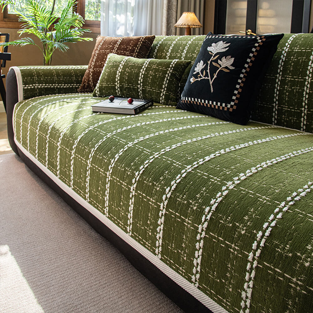 Elegante Tapa del sofá del sofá de sofá Jacquard Chenille All-Season