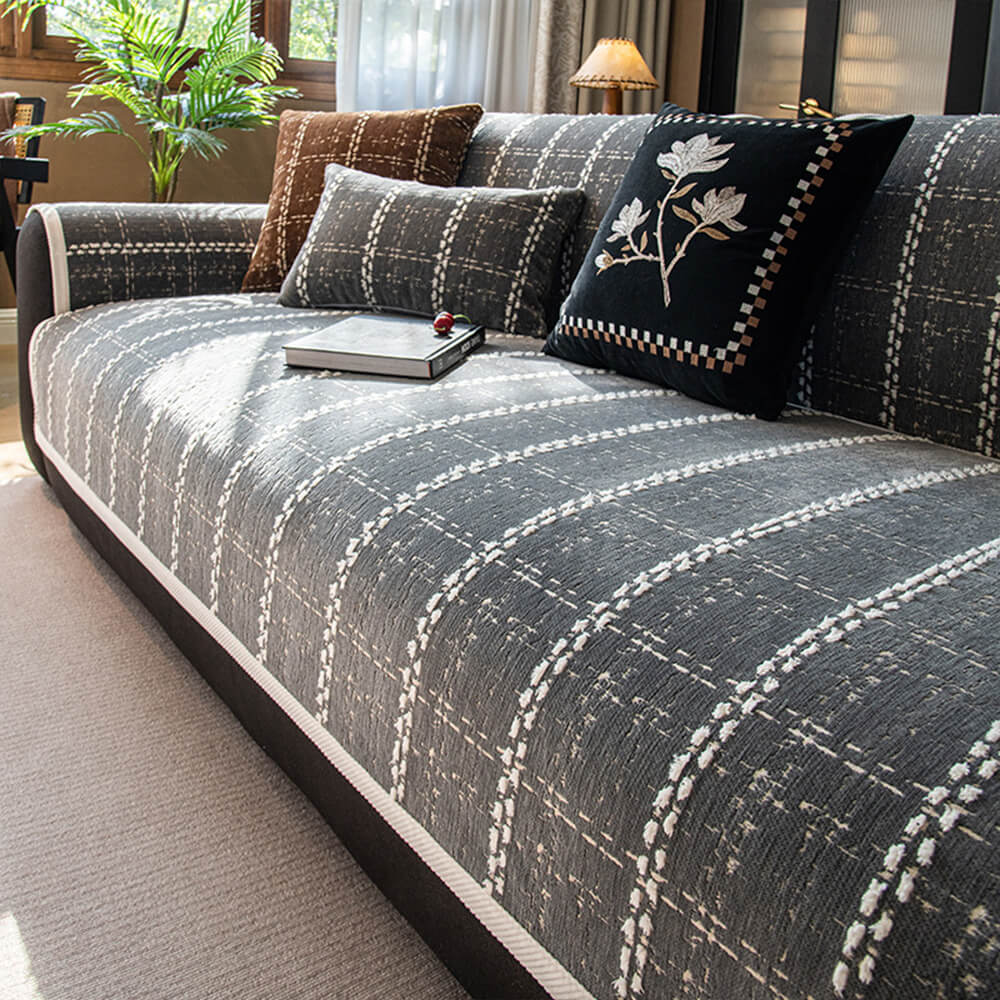 Elegante Tapa del sofá del sofá de sofá Jacquard Chenille All-Season
