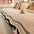 Durable Herringbone Pattern Anti-Slip Couch Cover with Wavy Trim – Pet Scratch Resistant