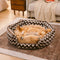 Retirada de felpa Chevron Dog Bed-the Warm Hugger