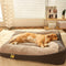 Cama de almofada para cachorro com proteção para coluna grande e espessa e resistente a arranhões personalizada