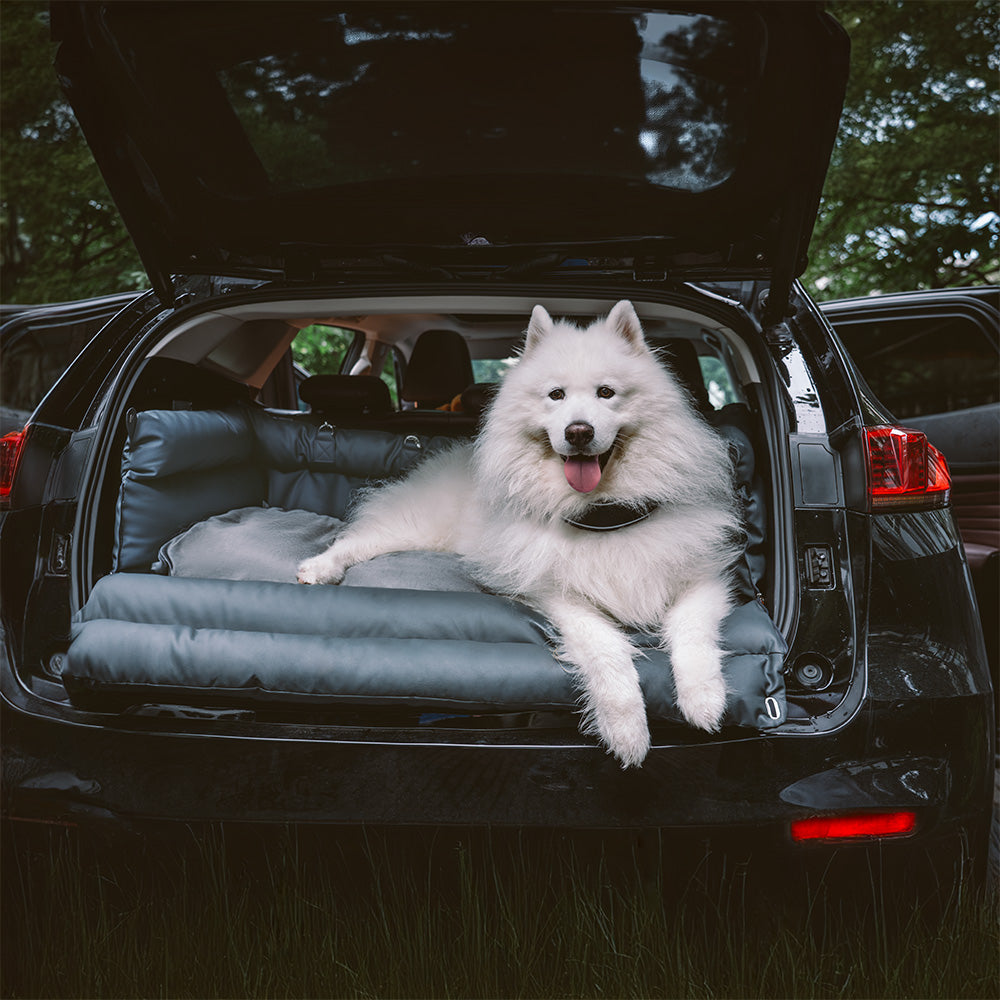 Bedera de asiento de asiento para perros de cuero para perros de gran faux de lujo - Voyager urbano