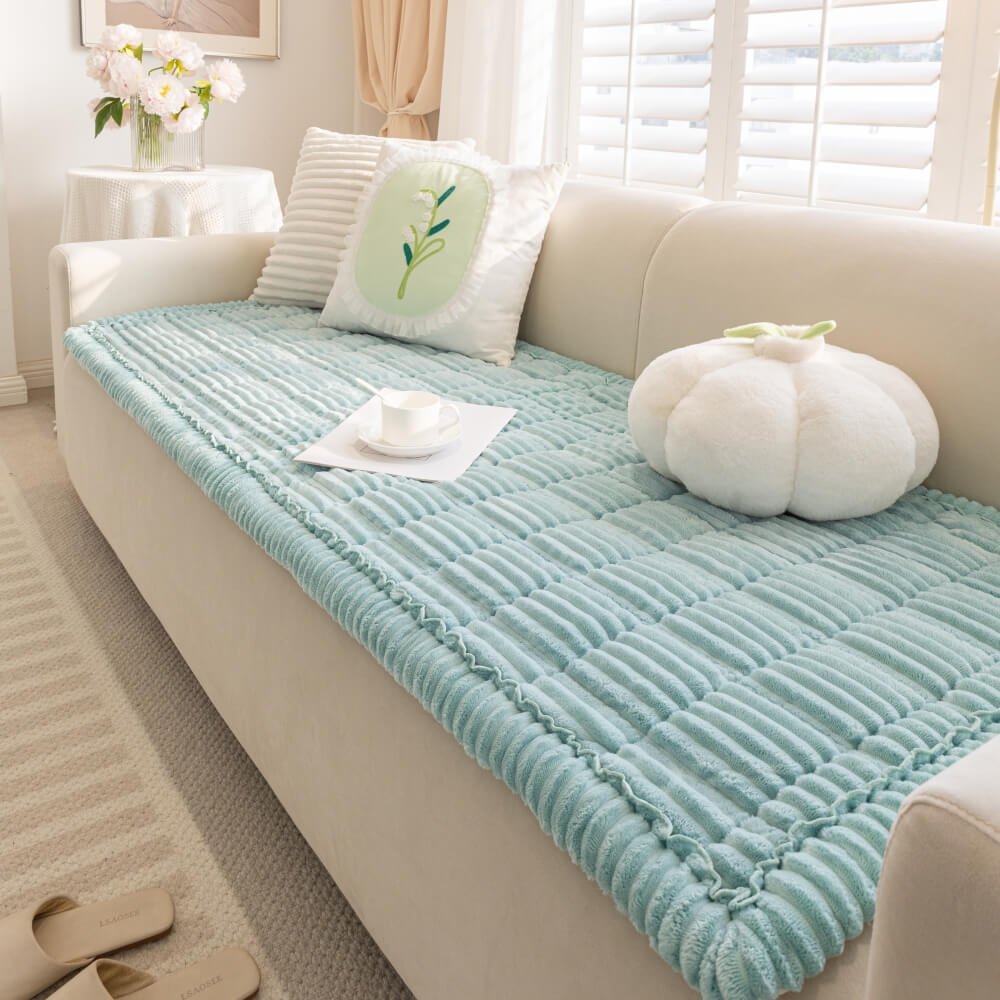 Make Waffle Biscuit Couch Cover – Cozy Soft Flannel & Breathable Pet Mat