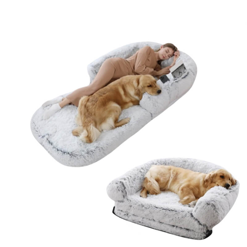 Lenfuga esponjosa grande ortopédico humano-perro Bolster cama de refrescos