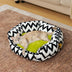 Plush Retreat Chevron Cat Bed-The Warm Hugger