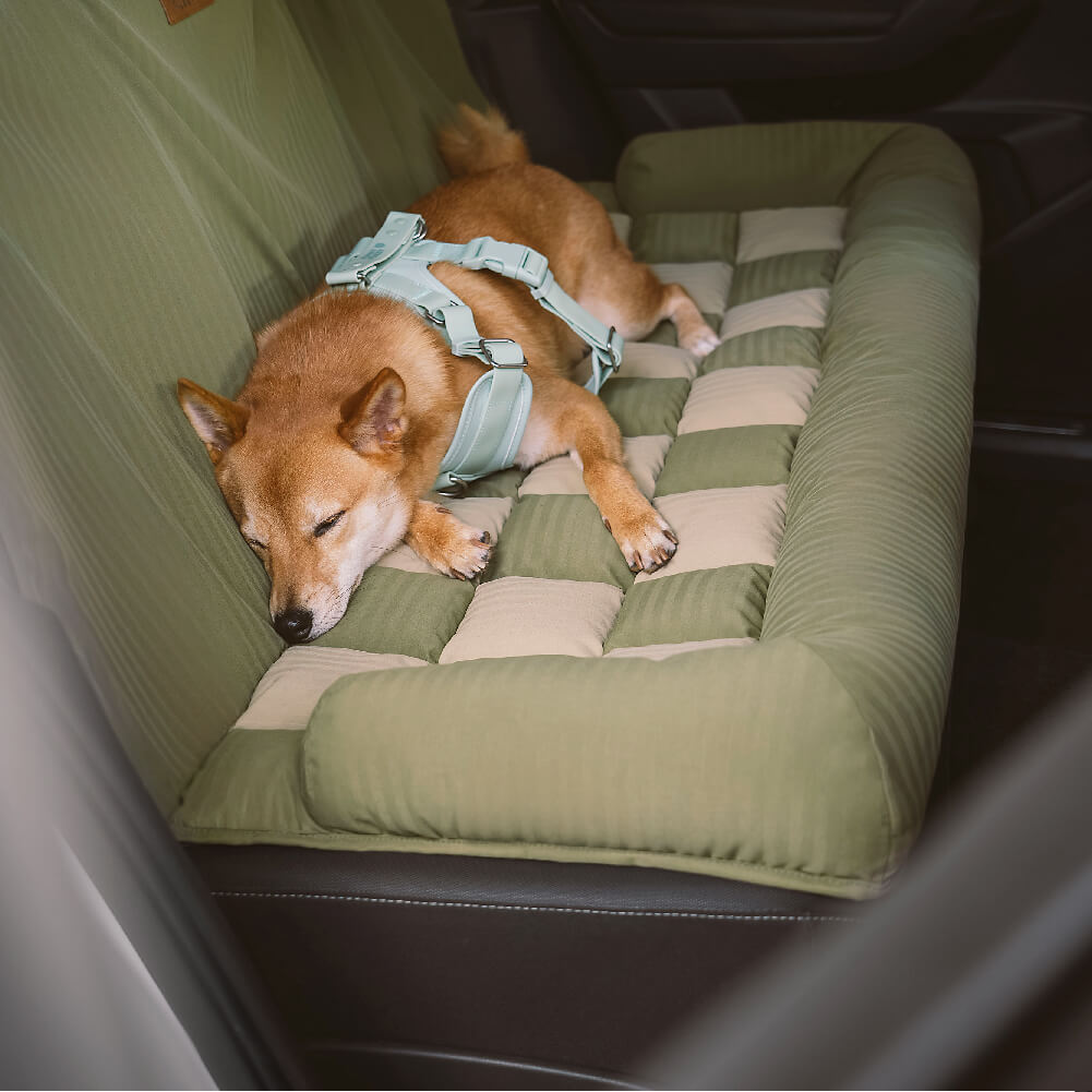 Traversin de voyage siège arrière de sécurité pour grand chien, siège de voiture, salon en échiquier