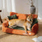 Canapé-lit pour chien et chat en tissu chenille de style vintage