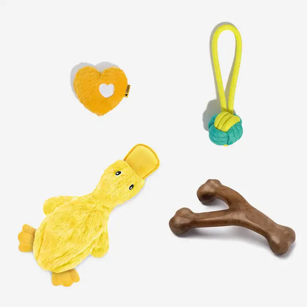 Juego de juguetes de masticación de perro lindo interactivo - diversión juguetona